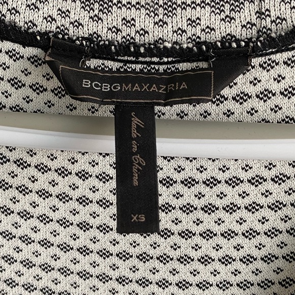 BCBG MAXAZRIA Black and White Crochet Pattern Dress - Picture 4 of 4